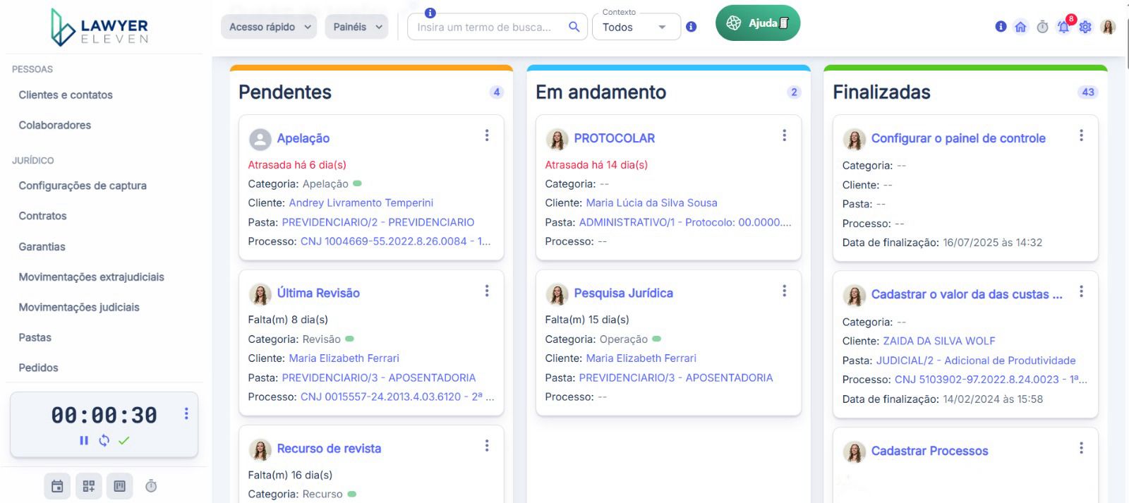 controle de prazos com kanban